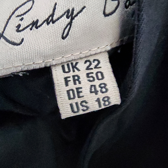 UK22 Lindy Bop Black Dress - Picture 2 of 2